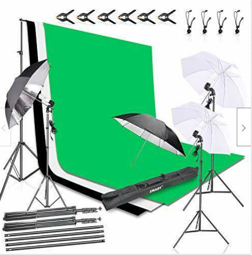 emart photography backdrop continuous umbrella studio lighting kit (6813369073847)
